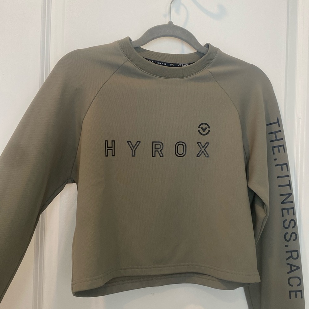 Virus Hyrox cropped sweatshirt olive green